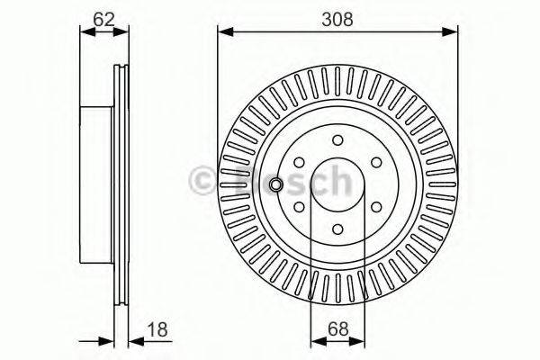 BOSCH 0986479533 гальмівний диск