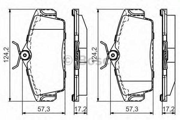 BOSCH 0986495070 Комплект гальмівних колодок, дискове гальмо