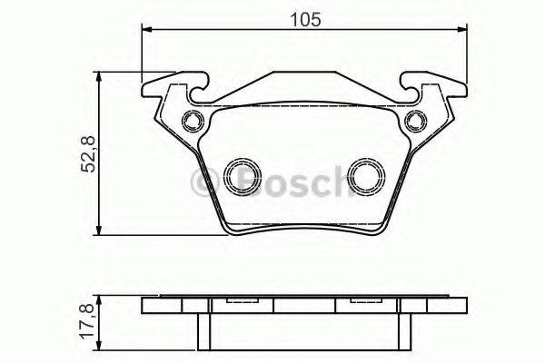 BOSCH 0986495074 Комплект гальмівних колодок, дискове гальмо