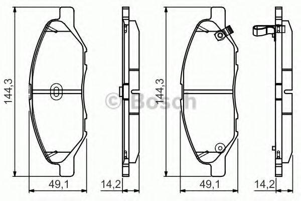 BOSCH 0986495133 Комплект гальмівних колодок, дискове гальмо