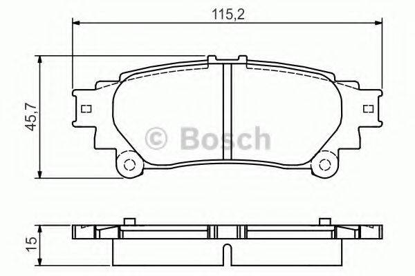 BOSCH 0986495174 Комплект гальмівних колодок, дискове гальмо