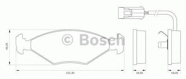 BOSCH 0986BB0005 Комплект гальмівних колодок, дискове гальмо