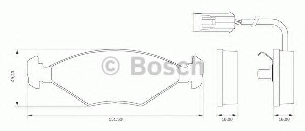 BOSCH 0986BB0007 Комплект гальмівних колодок, дискове гальмо