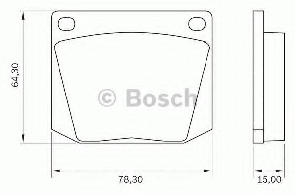 BOSCH 0986BB0010 Комплект гальмівних колодок, дискове гальмо