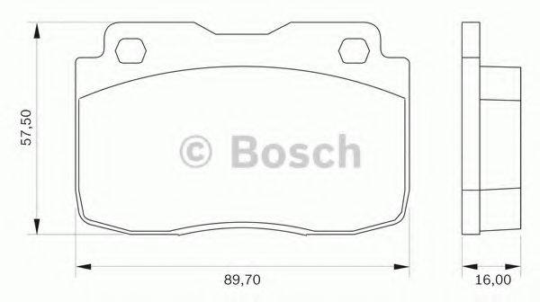 BOSCH 0986BB0021 Комплект гальмівних колодок, дискове гальмо