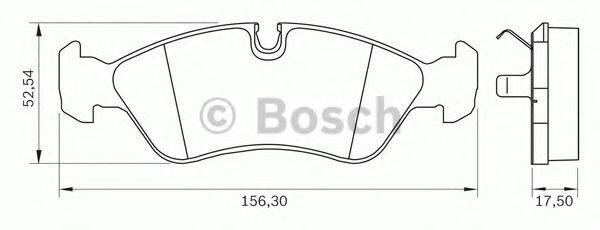 BOSCH 0986BB0033 Комплект гальмівних колодок, дискове гальмо