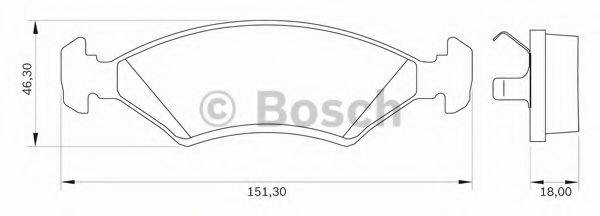 BOSCH 0986BB0040 Комплект гальмівних колодок, дискове гальмо