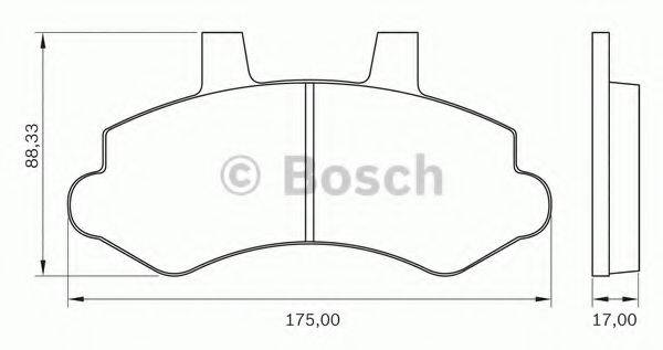 BOSCH 0986BB0068 Комплект гальмівних колодок, дискове гальмо