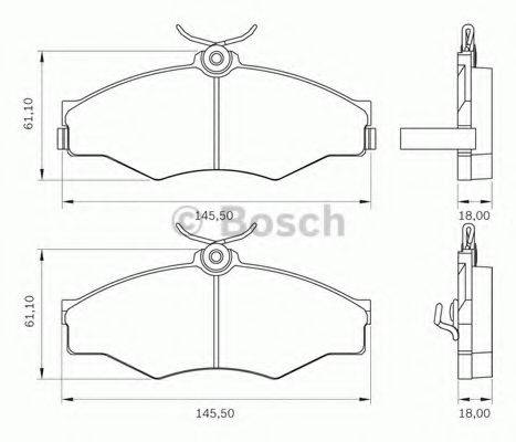 BOSCH 0986BB0069 Комплект гальмівних колодок, дискове гальмо