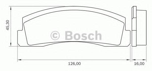 BOSCH 0986BB0077 Комплект гальмівних колодок, дискове гальмо