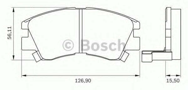 BOSCH 0986BB0088 Комплект гальмівних колодок, дискове гальмо