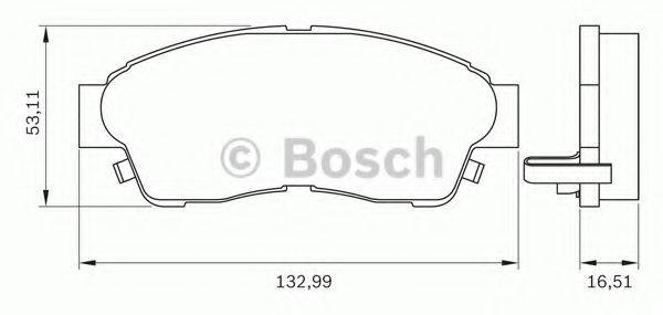 BOSCH 0986BB0096 Комплект гальмівних колодок, дискове гальмо