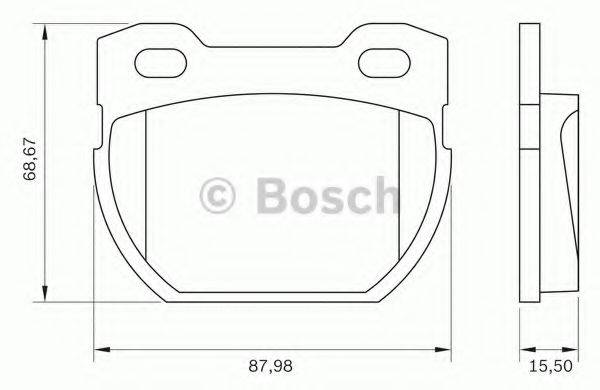 BOSCH 0986BB0152 Комплект гальмівних колодок, дискове гальмо