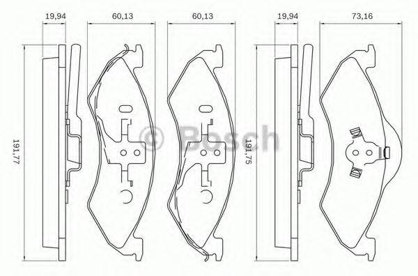 BOSCH 0986BB0172 Комплект гальмівних колодок, дискове гальмо