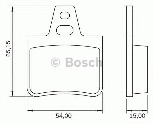 BOSCH 0986BB0177 Комплект гальмівних колодок, дискове гальмо