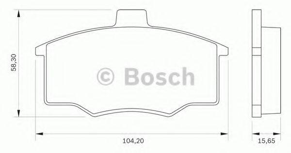 BOSCH 0986BB0258 Комплект гальмівних колодок, дискове гальмо