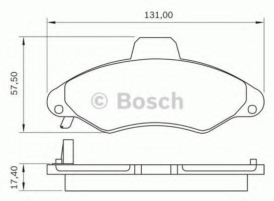 BOSCH 0986BB0265 Комплект гальмівних колодок, дискове гальмо