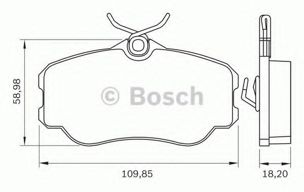 BOSCH 0986BB0269 Комплект гальмівних колодок, дискове гальмо