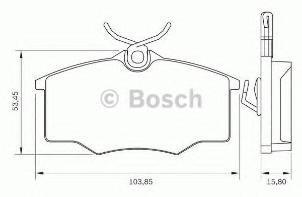 BOSCH 0986BB0275 Комплект гальмівних колодок, дискове гальмо