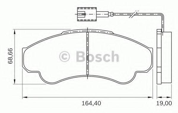 BOSCH 0986BB0604 Комплект гальмівних колодок, дискове гальмо