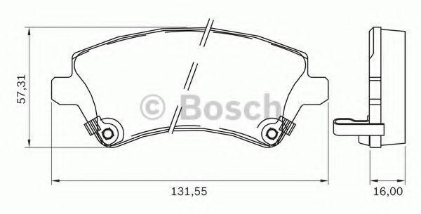 BOSCH 0986BB0708 Комплект гальмівних колодок, дискове гальмо