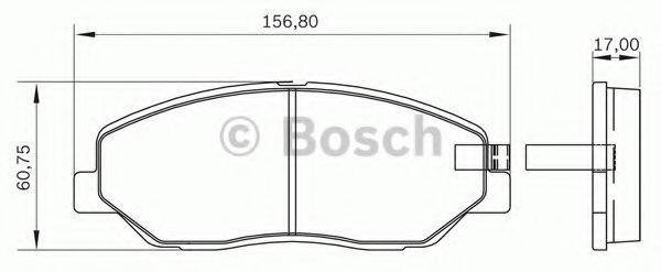 BOSCH 0986BB0785 Комплект гальмівних колодок, дискове гальмо