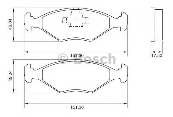 BOSCH 0986BB0788 Комплект гальмівних колодок, дискове гальмо