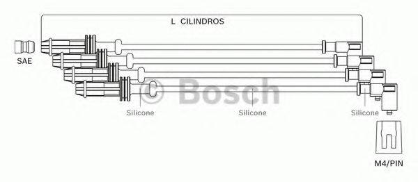 BOSCH F00099C089 Комплект дротів запалювання