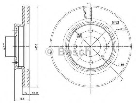 BOSCH 0986BB4289 гальмівний диск