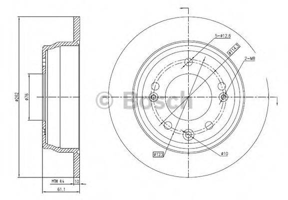 BOSCH 0986BB4323 гальмівний диск