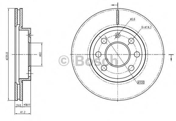 BOSCH 0986BB4327 гальмівний диск