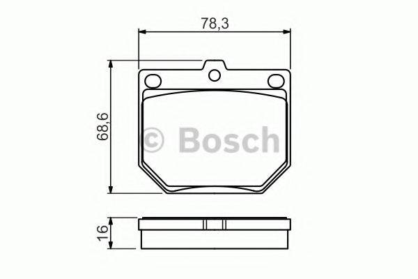 BOSCH 0986494579 Комплект гальмівних колодок, дискове гальмо