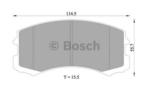 BOSCH 0986505082 Комплект гальмівних колодок, дискове гальмо