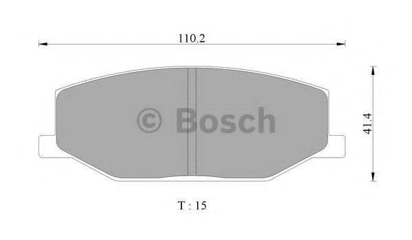 BOSCH 0986505345 Комплект гальмівних колодок, дискове гальмо