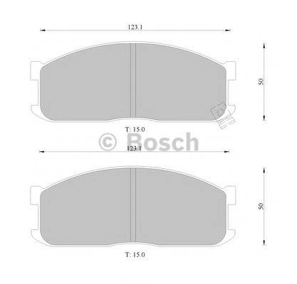 BOSCH 0986505346 Комплект гальмівних колодок, дискове гальмо