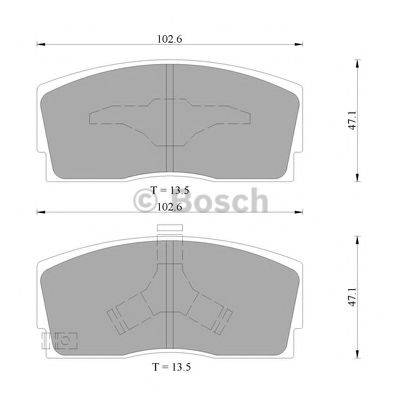 BOSCH 0986505399 Комплект гальмівних колодок, дискове гальмо