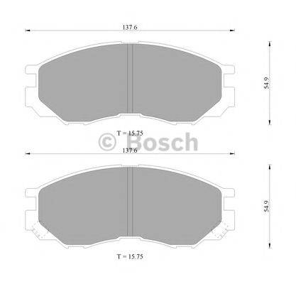 BOSCH 0986505753 Комплект гальмівних колодок, дискове гальмо