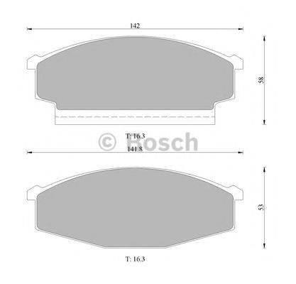 BOSCH 0986505775 Комплект гальмівних колодок, дискове гальмо