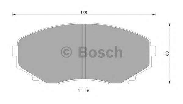 BOSCH 0986505941 Комплект гальмівних колодок, дискове гальмо