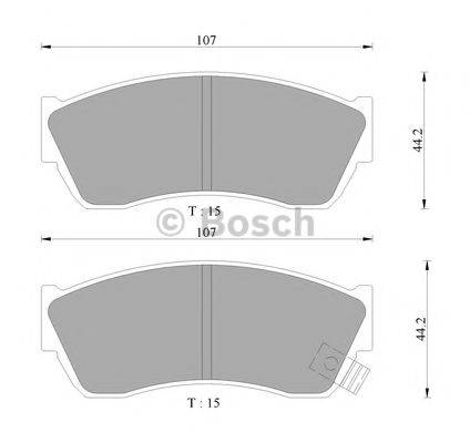 BOSCH 0986505942 Комплект гальмівних колодок, дискове гальмо