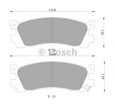 BOSCH 0986505944 Комплект гальмівних колодок, дискове гальмо