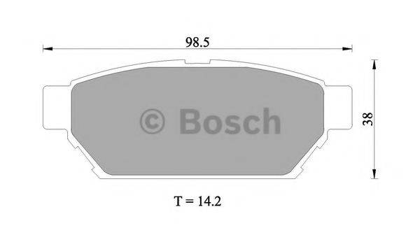 BOSCH 0986505945 Комплект гальмівних колодок, дискове гальмо