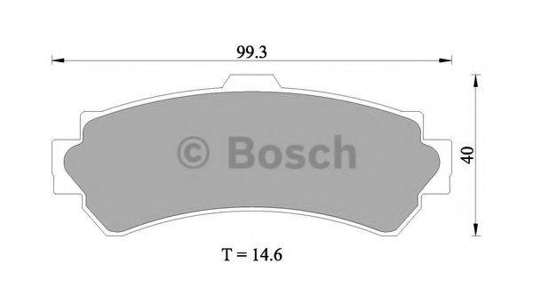 BOSCH 0986505976 Комплект гальмівних колодок, дискове гальмо