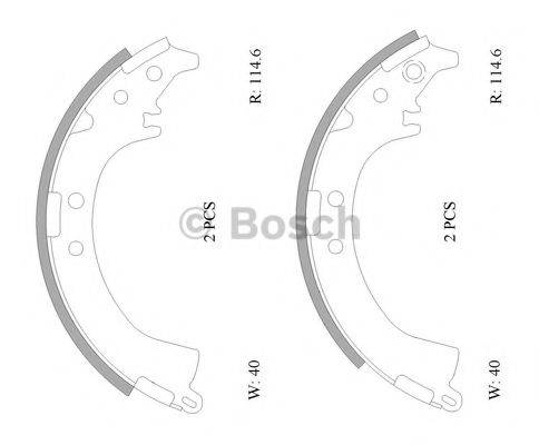 BOSCH 0986AB0001 Комплект гальмівних колодок