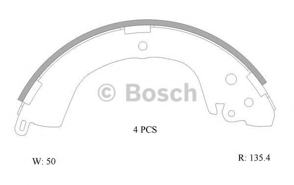 BOSCH 0986AB0006 Комплект гальмівних колодок