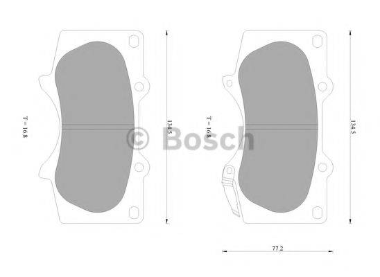 BOSCH 0986AB0261 Комплект гальмівних колодок, дискове гальмо