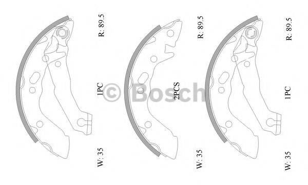 BOSCH 0986AB0889 Комплект гальмівних колодок