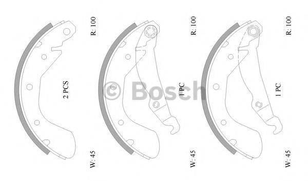 BOSCH 0986AB0891 Комплект гальмівних колодок