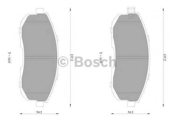 BOSCH 0986AB1152 Комплект гальмівних колодок, дискове гальмо