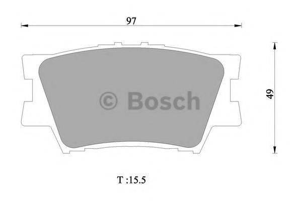 BOSCH 0986AB1421 Комплект гальмівних колодок, дискове гальмо